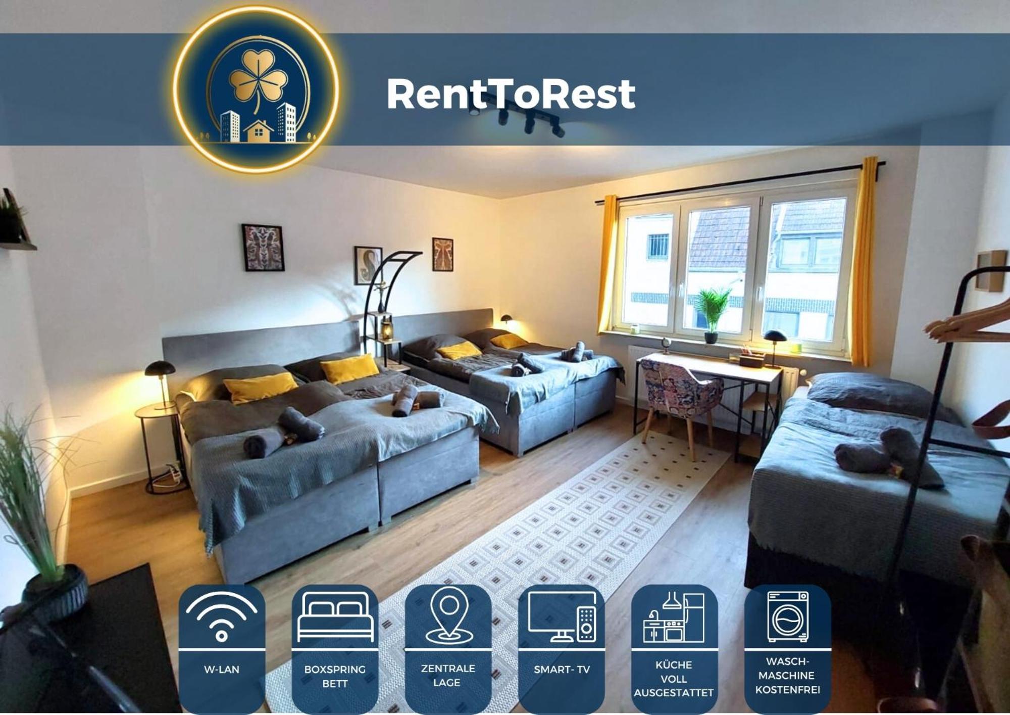 Rtr Essen - Fuer Bis Zu 8 Personen - Voll Ausgestattet - Zentral Limbecker Platz - Messe - Uniklinikum - Smart Tv - Modern Apartment Екстериор снимка